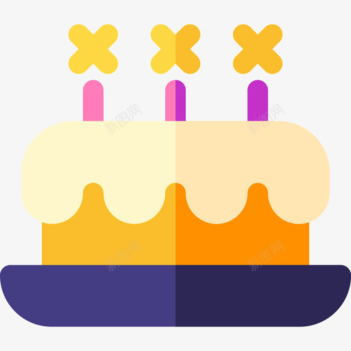 蛋糕派对和庆祝37扁平图标svg_新图网 https://ixintu.com 庆祝 扁平 派对 蛋糕