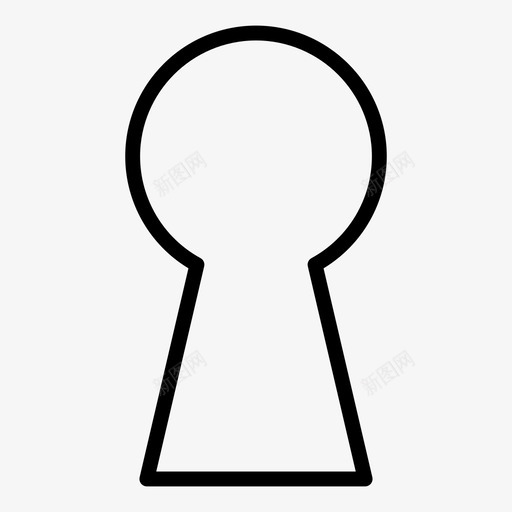 锁关钥匙孔图标svg_新图网 https://ixintu.com 保护 密码 钥匙孔