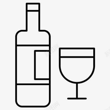 饮料酒瓶葡萄酒图标图标