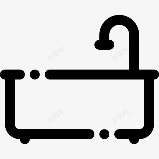 浴缸浴室水图标svg_新图网 https://ixintu.com 家用电器 水 浴室 浴缸