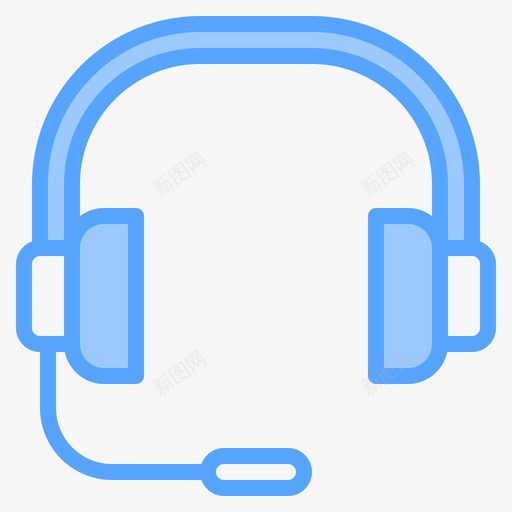 耳机音乐和声音12蓝色图标svg_新图网 https://ixintu.com 声音 耳机 蓝色 音乐