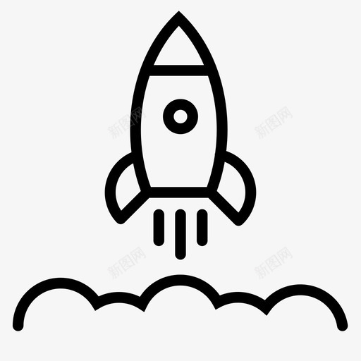 发射火箭飞船宇宙飞船图标svg_新图网 https://ixintu.com 25个 发射 启动 图标 宇宙飞船 火箭 线图 飞船