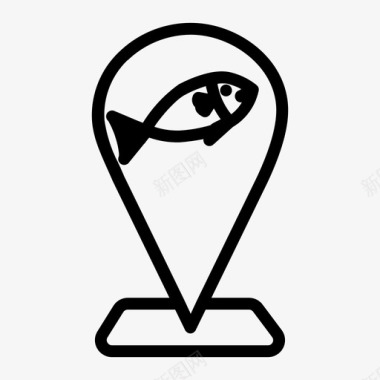 鱼卖家位置动物蛋白海鱼图标图标