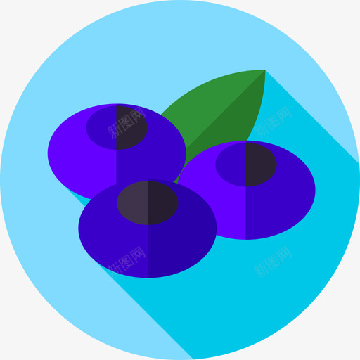 蓝莓水果和蔬菜37扁平图标svg_新图网 https://ixintu.com 扁平 水果 蓝莓 蔬菜