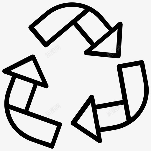 回收转换分解图标svg_新图网 https://ixintu.com 再利用 分类 分解 回收 图标 垃圾 处理 线图 转换
