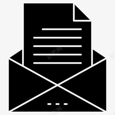 商务邮件电子邮件阅读收到的邮件图标图标