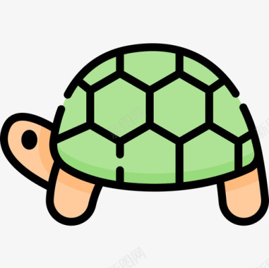 海龟动物53线形颜色图标图标