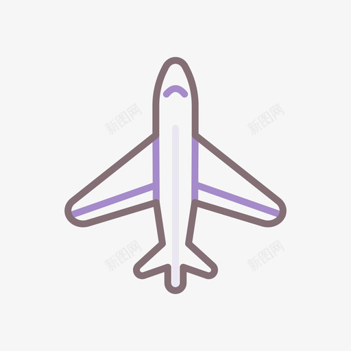 飞机航空公司1线性颜色图标svg_新图网 https://ixintu.com 线性颜色 航空公司1 飞机