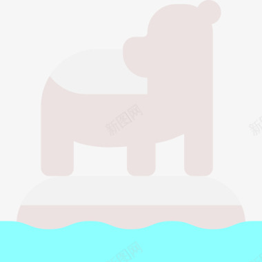 北极熊冬季104扁平图标图标