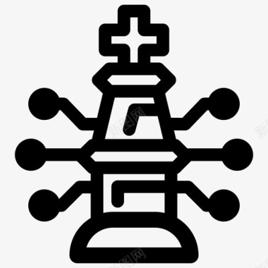国际象棋棋盘游戏图标图标
