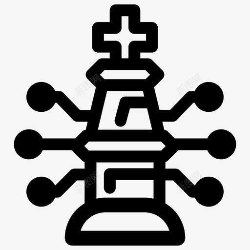 国际象棋棋盘游戏图标svg_新图网 https://ixintu.com 国际象棋 棋子 棋盘 游戏 策略 西洋棋