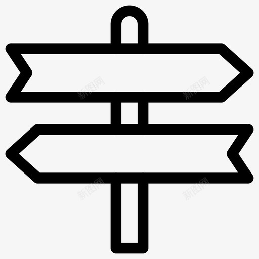 箭头标志标牌方向图标svg_新图网 https://ixintu.com 方向 标牌 箭头标志 道路