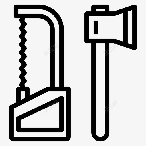 工具设备伐木工人图标svg_新图网 https://ixintu.com 伐木 伐木工 工人 工作 工具 设备