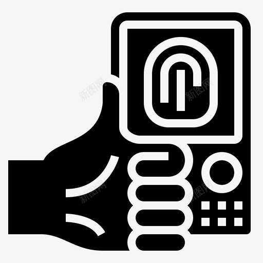 指纹入口机器图标svg_新图网 https://ixintu.com 入口 安全 家庭 扫描 指纹 机器