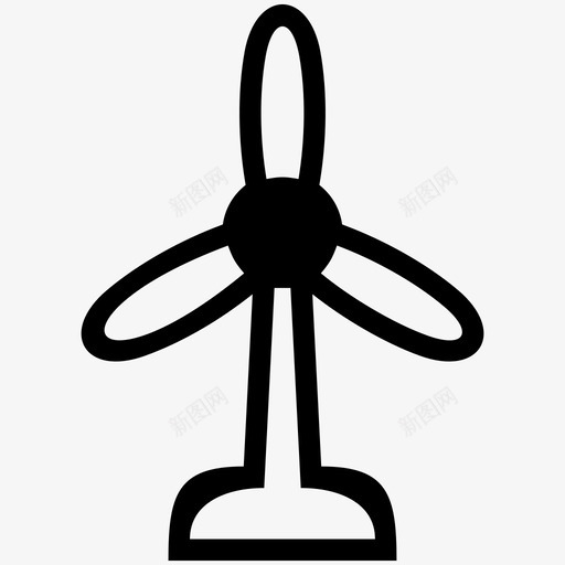 风车生态电力图标svg_新图网 https://ixintu.com 环境 生态 电力 能源 风车