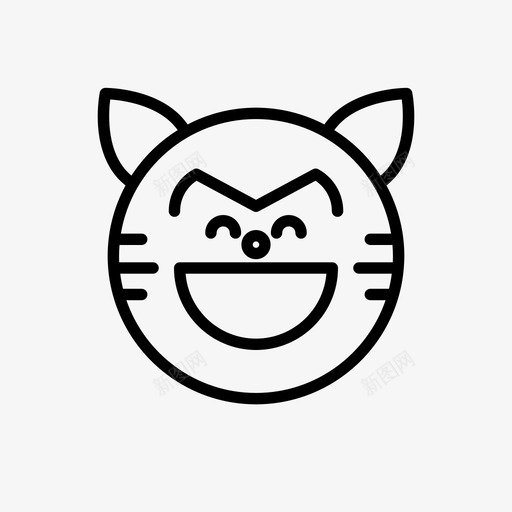 老虎愤怒动物图标svg_新图网 https://ixintu.com 1行 动物 愤怒 穆迪 符号 老虎 表情