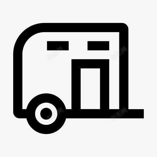 拖车公共汽车卡车图标svg_新图网 https://ixintu.com 公共汽车 卡车 图标 基本 房车 拖车 旅行 车辆