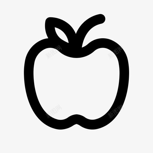 苹果新鲜健康图标svg_新图网 https://ixintu.com 健康 多汁 新鲜 甜点 素食 苹果 餐厅 饮料
