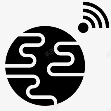 全球wifi通信连接图标图标
