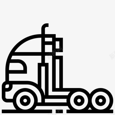 半卡车货物拖车图标图标