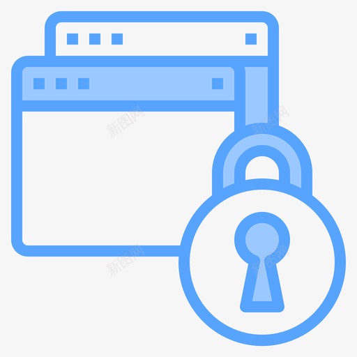 锁网页152蓝色图标svg_新图网 https://ixintu.com 网页设计 蓝色