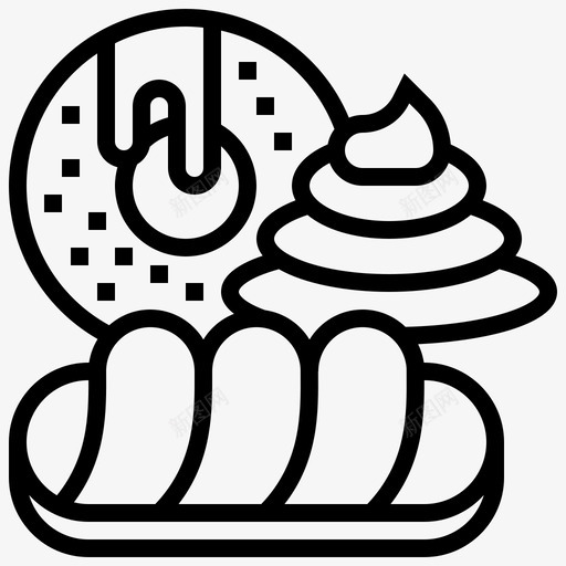 奶油面包房糖果图标svg_新图网 https://ixintu.com 奶油 甜甜圈 糕点 糖果 面包师 面包房
