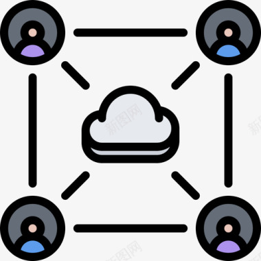 网络云技术33彩色图标图标