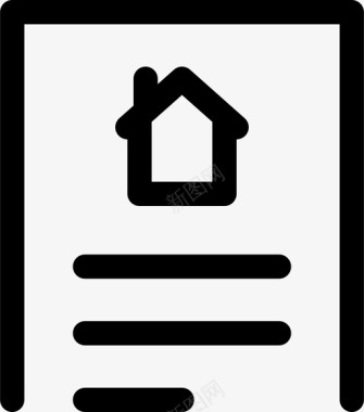住宅合同文件图标图标