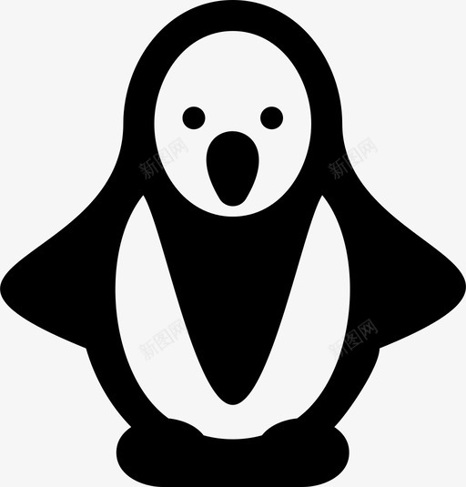 企鹅动物冰图标svg_新图网 https://ixintu.com 企鹅 动物 北极