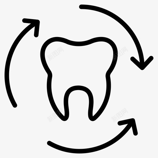 牙齿牙科牙医图标svg_新图网 https://ixintu.com 医疗 回收 图标 牙医 牙科 牙齿 线图 装载 重新