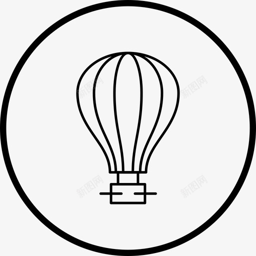 气球降落伞线图标svg_新图网 https://ixintu.com 图标 气球 线图 降落伞