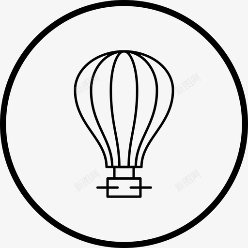 气球降落伞线图标svg_新图网 https://ixintu.com 图标 气球 线图 降落伞