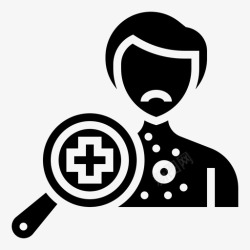 皮肤病学皮肤病学医学209字形图标高清图片