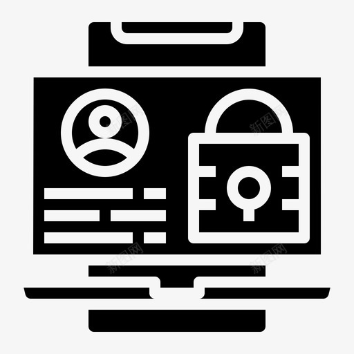 保护卡电脑图标svg_新图网 https://ixintu.com 互联网 保护 信用 支付 数字 电子 电脑