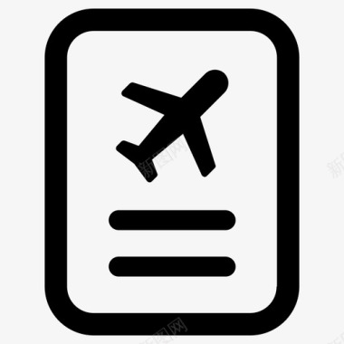 旅行护照飞机图标图标