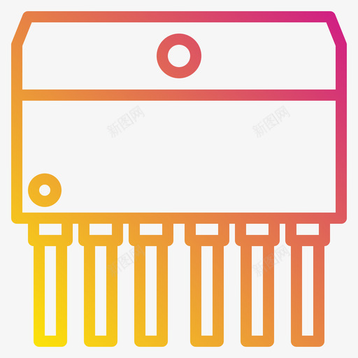 半导体半导体5梯度图标svg_新图网 https://ixintu.com 半导体 梯度