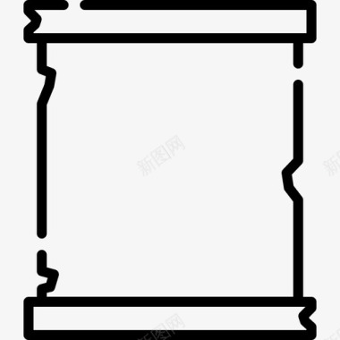 纸卷中世纪50年代线状图标图标