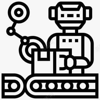 机器人自动化输送机图标图标
