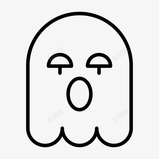 鬼魂嘘声表情符号图标svg_新图网 https://ixintu.com 万圣节 嘘声 幽灵 幽灵表情1行 表情符号 鬼魂