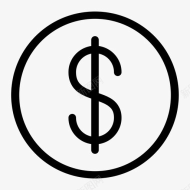 美元硬币金融货币图标图标