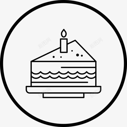 生日快乐蛋糕周年纪念蜡烛图标svg_新图网 https://ixintu.com 周年纪念 图标 庆祝 快乐 生日 线图 蛋糕 蜡烛 食物