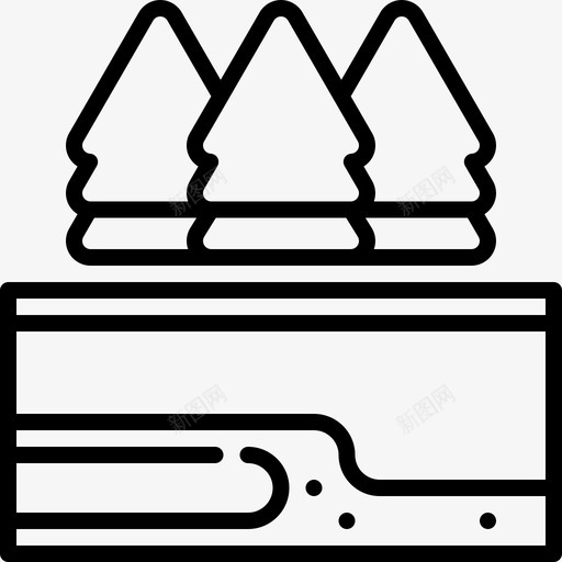 湖冬季旅行17线性图标svg_新图网 https://ixintu.com 冬季 旅行 线性