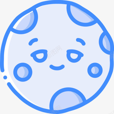月亮睡眠时间4蓝色图标图标