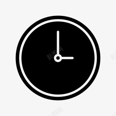 时钟时间基本字形图标图标
