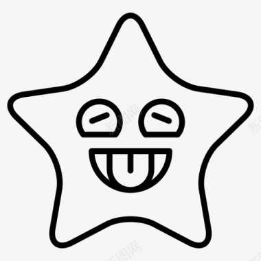星星表情困倦图标图标