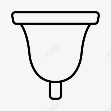 月经杯浴室清洁图标图标