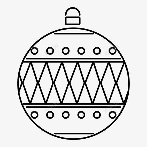 曲折和装饰球圣诞节图标svg_新图网 https://ixintu.com 圣诞 圣诞节 曲折 装饰 装饰品
