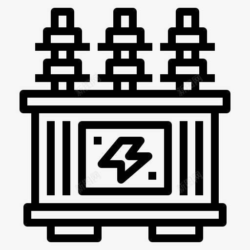 电力变压器电子电压图标svg_新图网 https://ixintu.com 电力变压器 电压 电子 能源图标