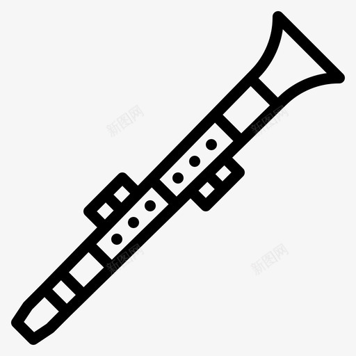 单簧管乐器音乐图标svg_新图网 https://ixintu.com 乐器 单簧管 音乐 音乐剧
