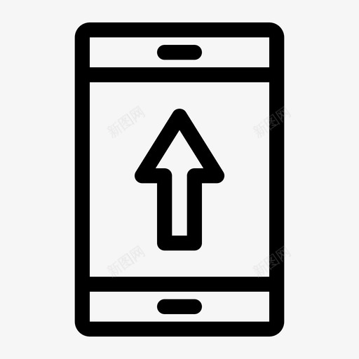 手机升级更新上传图标svg_新图网 https://ixintu.com 上传 升级 手机 更新 电脑技术